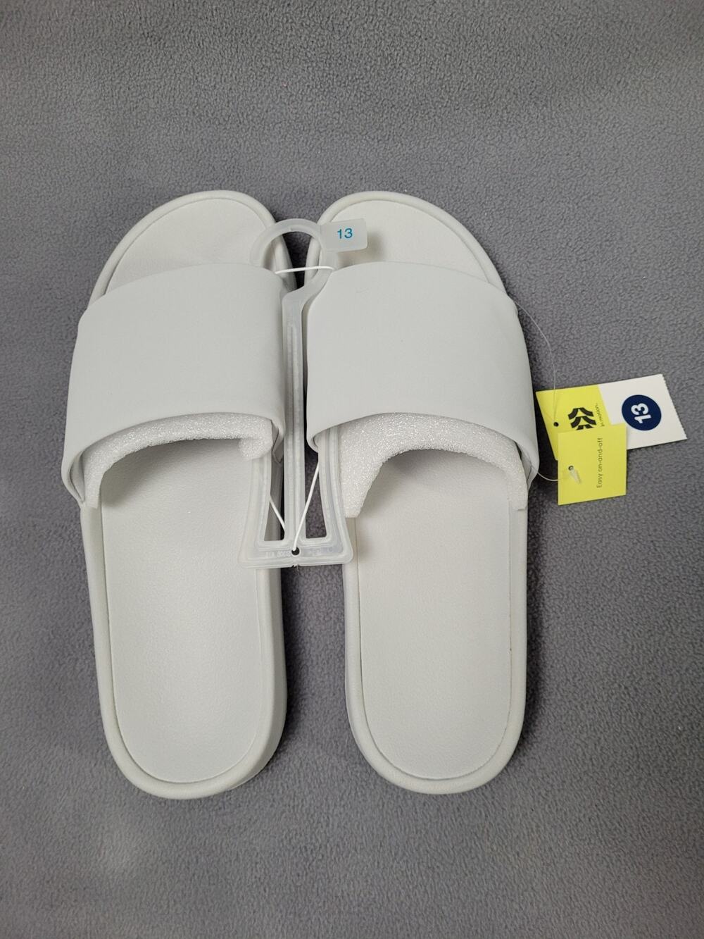 Men's Trey Sport Slides All In Motion Gray Slip-On Open Toe Slides Size 13